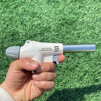 China Outdoor Multifunctional BBQ Picnic BBQ Butane Auto Ignition BBQ Travel Tools Flame Gun Gas Camping Welding Torch for sale