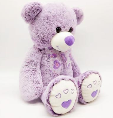 China Valentine Teddy Bear Stuffed Plush Lovely Eco-Friendly/Handmade Purple Teddy Bear for sale