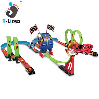 China Eco - Friendly Material High Speed ​​Pull Back Toy Car Racing Track for sale