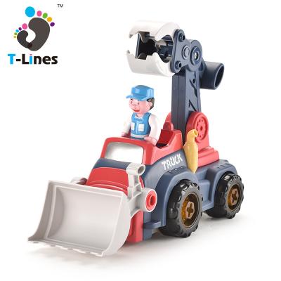 China 2021 Eco-friendly Material Toys Kids Car Toys Electric DIY Engineering Vehicle Truck Construction Excavator Cars Educational For Children for sale