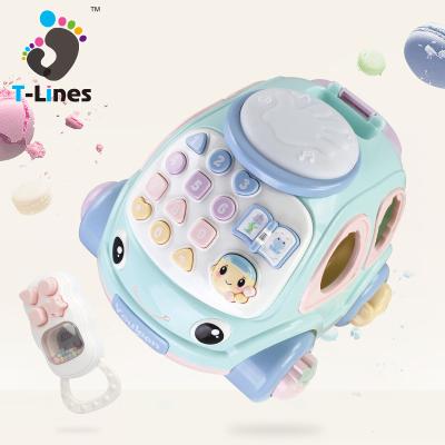 China ABS Early Educational Pull Car Children Musical Mobile Phone Toys Multifunctional Smart Learning Story Game for sale