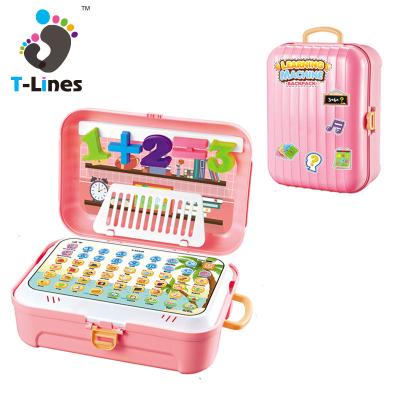 China 2 in 1 Teaching Machine Toy Funny 2 in 1 Early Learn Educational Backpack Set Children Learning Toys Machine Plastic Assemble 92pcs for sale