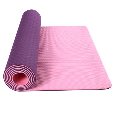 China Colorful Eco-friendly Anti-skid Yoga Mat With Portable Tape Strap for sale