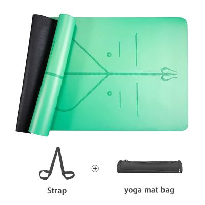 China Anti-Slip PU With Natural Rubber OEM Reversible Yoga Mat Smooth And Comfortable for sale