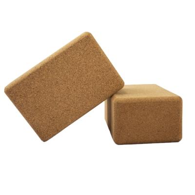 China Custom Eco-Friendly Fitness Cork Yoga Block For Exercise Natural Non-Slip Odorless 3*6*9 Inch Non Slip for sale