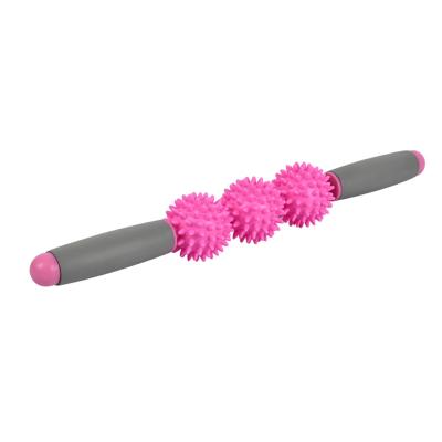 China Non-slip Hot Sale Wholesale Gym Fitness Spike Ball Yoga Stick Relax Muscle Relax Roller Massager Stick for sale