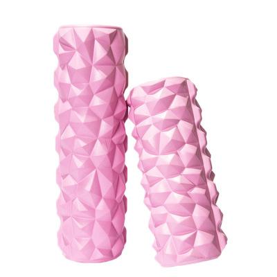 China Non-slip Fitness Pillar PVC/EVA High Density Cavity Relax Massage Yoga Foam Roller Yoga Pillar for sale