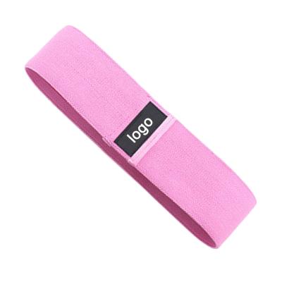 China Hot Sale Private Label Durable High Elasticity Rose Gold Elastic Anti Slip Cloth Resistance Bands Wearable For Exercise for sale