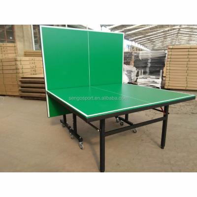 China HDF / MDF Multifunctional Folding Green Top Outdoor Table Tennis Table for sale