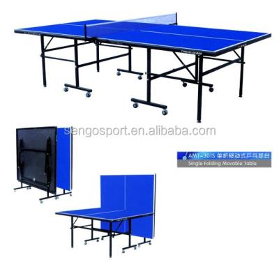 China Single Folding Foldable Ping Pong Table HDF/MDF Ping Pong Tables For Sale for sale