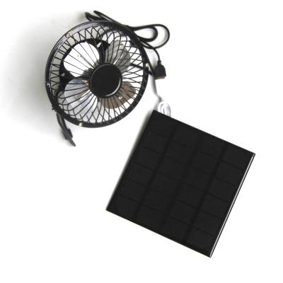 China New BUHESHUI Mini USB Small Fan 3Watt 6V Solar Panel Home Solar Powered USB Battery Charger With 4