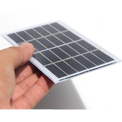 China Polycrystalline Silicon Glass Solar Cell BUHESHUI Laminated Solar Panel Module DIY Charger Education 115*70MM 1W 6V Polycrystalline Solar Solar Panel for sale