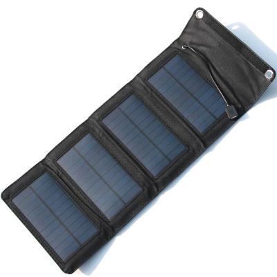 China BUHESHUI 7Watt Solar Panel Foldable Charger Bag Portable Solar Battery Charger For Mobile Phones 180*100*30mm for sale