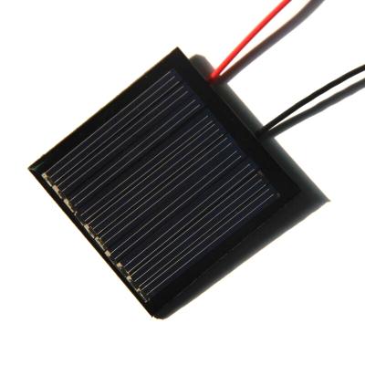 China BUHESHUI 5V 50MA Solar Panel With Wire Solar Charger For 3.7V Battery 45*45MM Polycrystalline 45*45+Cable for sale