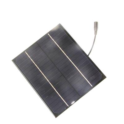 China Silicon BUHESHUI 6W 18V Monocrystalline Epoxy Solar Panel +5521 DC Output Solar Cell Solar Module DIY Solar Charger For 12V Battery for sale