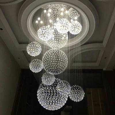 China Modern Chinese Customized Classic Round K9 Crystal Chandelier With Remote Control LED Source For Wedding Decoration for sale