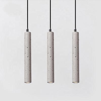 China Nordic modern design kitchen cement chandelier hotel restaurant decoration concrete tube chandelier for sale