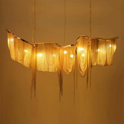 China Industrial Vintage Modern Acorn Lamp Ceiling Aluminum Chain Chandelier Hanging Pendant Light for sale