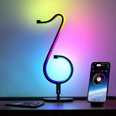 China Modern Smart Remote Control APP RGB Color Changing Smart Atmosphere Lamp Table Night Lamp for sale