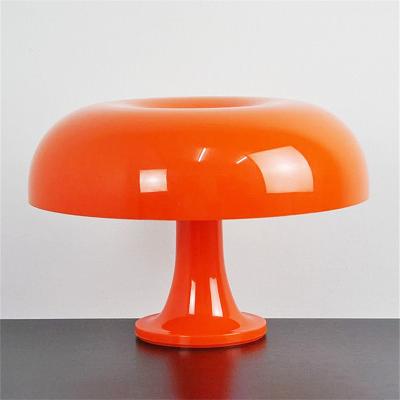 China Modern Nordic Farmhouse Minimalist LED Orange Mushroom Table Lamp Imported Italy Danish Designer Model Bedroom Bedside Table Lamps for sale