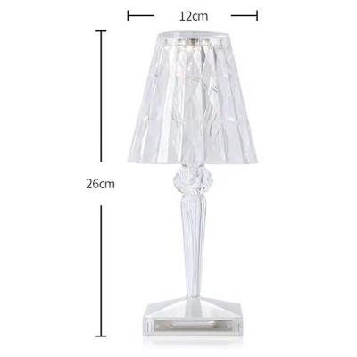 China Bedside Mini USB Stand Night Lamps Wireless LED Bedside Study Table Lights Bedside Hotel Modern Crystal Rechargeable Nordic Table Lamp for sale