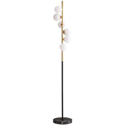 China The post-modern light luxury minimalist floor lamp minimalist glass ball the lead glass ball floor lamp for living room bedroom bedside for sale