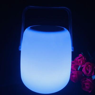 China BT 5.0 PORTABLE Promotional Mobile Phone Light Music Outdoor Glowing Blue Tooth LED Speaker With Handle for sale