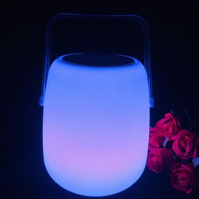 China PORTABLE Nordic Style Color Changing Romantic Led Blue Night Tooth Mood Lamp With Wireless Speaker /Whiskey Color Speaker for sale