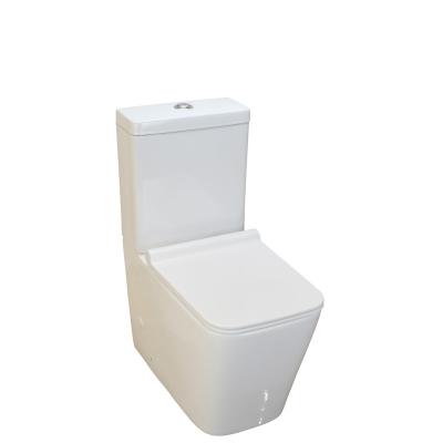 China Double-Flow Foshan UF Seat Cover Square Bowl Toilet EX2886 Two-Piece Lavatory on sale for sale