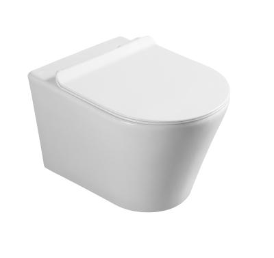 China European Hidden Cistern Design Hanging Rimless Wall Hung Toilet UF Lavatory Ultra-thin Cover Toilet for sale