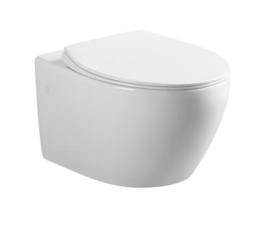 China Hidden Cistern China Ceramic P-trap European Wall Hung Toilet Rimless And Washdown Flush WC Toilet CE Commode for sale