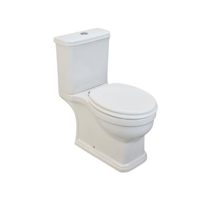 China Sleek Ceramic Double-Flow Double-Flow P-Trap Around Rimless Wall Mounted Toilet With Toilet Cistern for sale