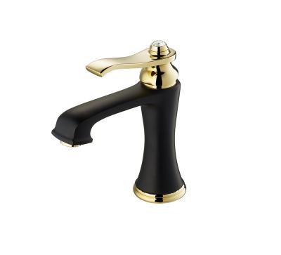 China China ANNWA Thermostatic High Quality Gold and Black Plate Ceramic Faucets Valve Core Bathroom Sink Faucet Mixer N11M649K for sale