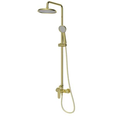 China With Slide Bar China ANNWA European Brass Polished Adjustable Body Chair Gold Shower Faucet N2S609G for sale