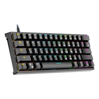 China Multimedia Keys Custom 61 Keys Pudding Keytop Wired Mechanical Keyboard With Transparent Cover RGB Led 60% Hot Swap Mechanic Keyboard for sale