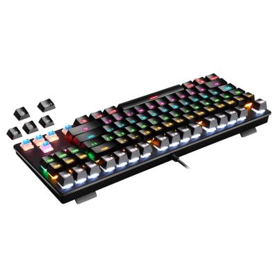 China Multimedia Keys Custom 87 Keys Pudding Keytop Wired Mechanical Keyboard With Transparent Cover RGB Led Hot Game Swap Mechanic Keyboard for sale