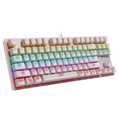 China Multimedia Keys Custom 87 Keys Pudding Keytop Wired Mechanical Keyboard With Transparent Cover RGB Led Hot Game Swap Mechanic Keyboard for sale