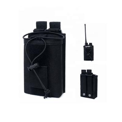 China Waist Hanging Outdoor Drinking Nylon Belt Pouch Molle Radio Pouch Case Walkie Talkie Holder for sale