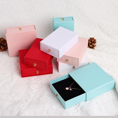 China Jewelery packaging drawer Korean jewelry box pull fashion paper jewelry boxes with logojewelry gift box for sale