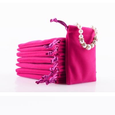 China SUNDO Luxury Soft High-End Wholesale Custom Logo Soft Velvet Drawstring Jewelry Packaging Bag Wedding Gift Suede Jewelry Pouch for sale