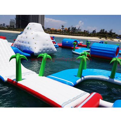 China Plato brand PVC tarpaulin china water park design hot selling inflatable floating water park for sale