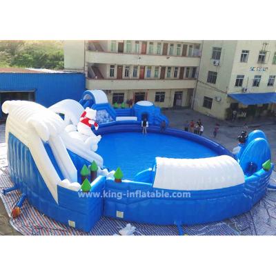 China Outdoor Water Park China Design Ice And Snow Water Park Slide With Swimming Pool for sale