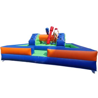 China Outdoor Playground Customized Pedestal Gladiator Joust Arena Backyard Inflatable Game with Sticks for Games for sale