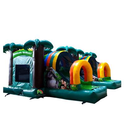 China Outdoor Commercial Bouncy House Bouncy Castle Jungle Playground Bouncy Slide For Sale for sale