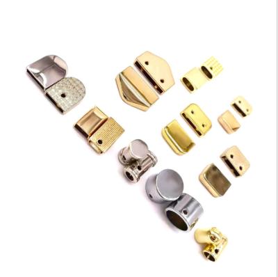 China Rose Gold Rainbow Metal Metal Zipper End Zipper End Clip Purse Accessories Custom Wholesale Antique End Cap Brass Tail Clip for Purse for sale