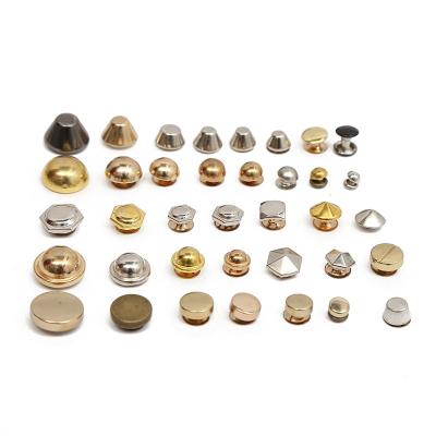 China Wholesale handbag accessories factory all kinds rivets alloy decorative brass rivets for garment handbags and shoes for sale