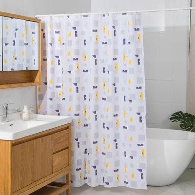 China Sustainable Wholesale Waterproof PEVA Bathroom Shower Curtain Set Bath Curtain Set for sale