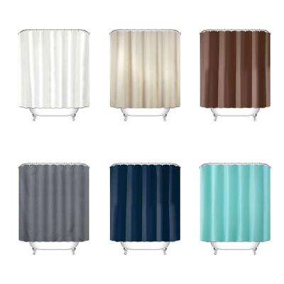 China Sustainable Wholesale Shower Curtain Polyester Bathroom Curtains Water White Shower Curtains for sale