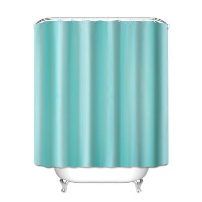 China Durable High Quality Waterproof Shower Curtain Polyester Fabric Shower Curtain for sale