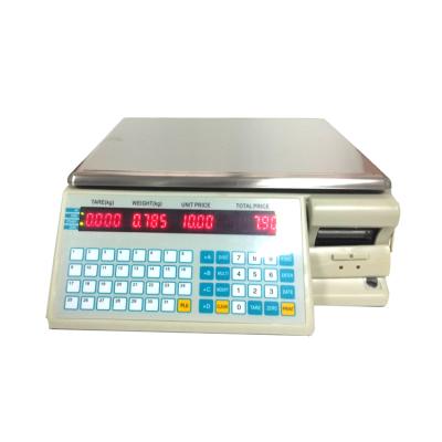 China Machinery Parts Trade Price Computing Bill Electronic English Label Printing Barcode Bench Scale for sale